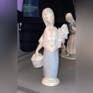 Lladro "Lupita" Girl With Flowers #1058